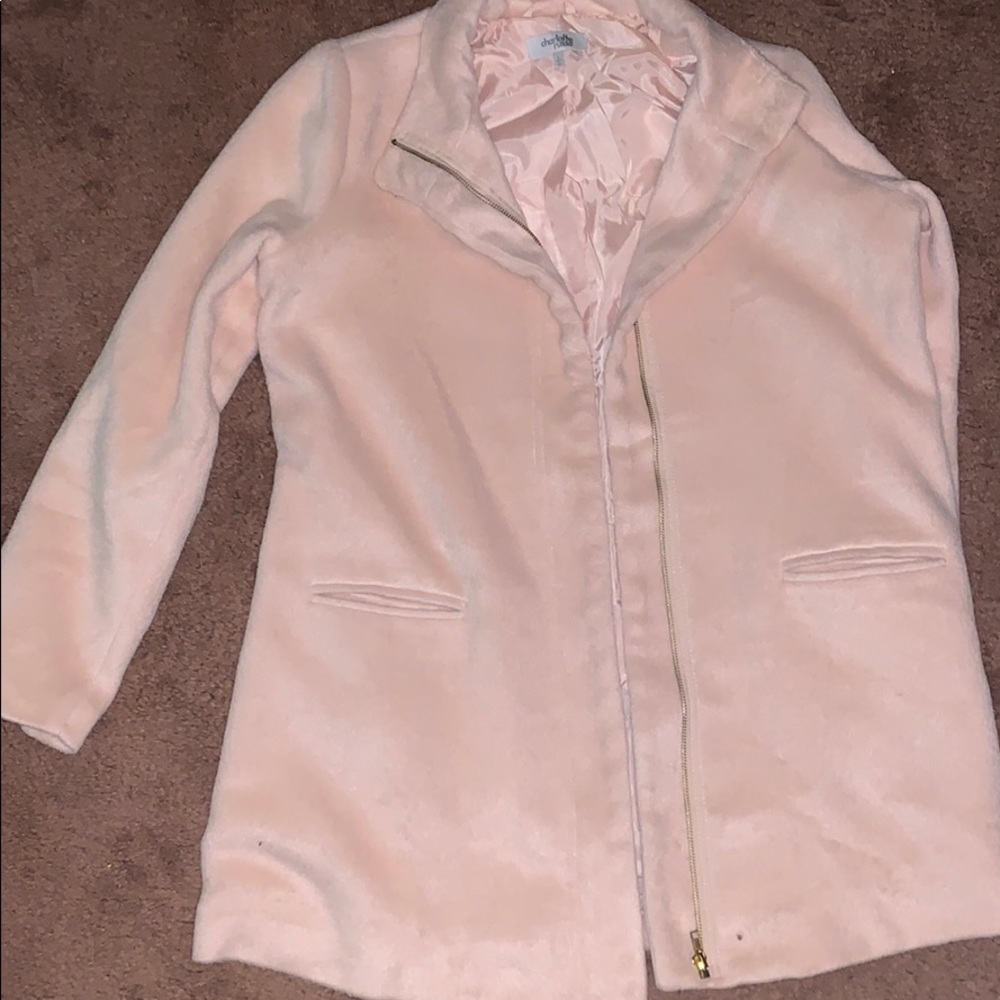 Pink trench coat
